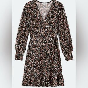 KALEIGH | Pamela Knit Faux Wrap Dress | Black | 2X